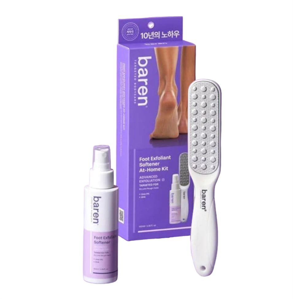 Callus Remover Kit: Foot File + Peeling Spray | baren