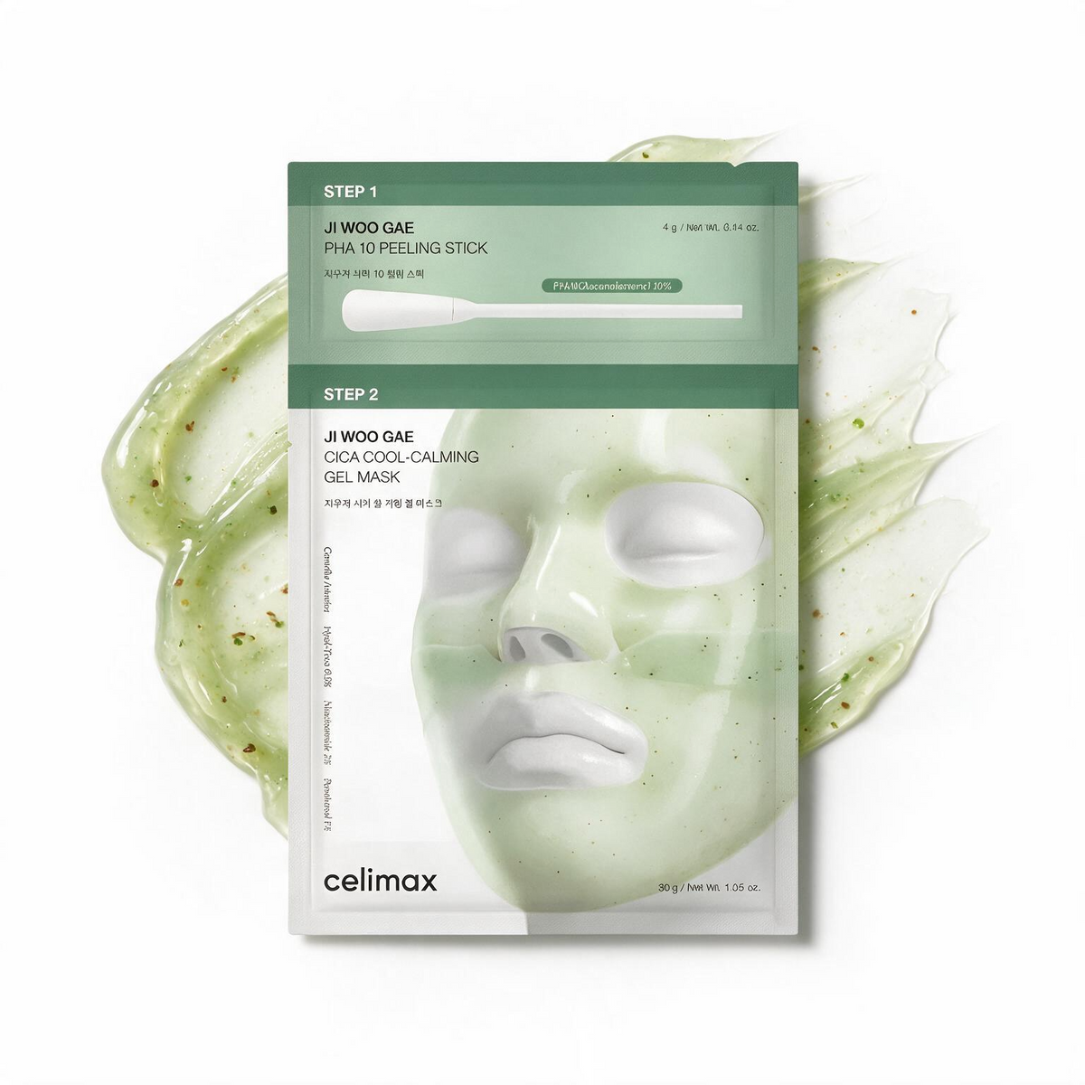 Ji Woo Gae CICA PHA Peel 2-Step Gel Mask | celimax | x4
