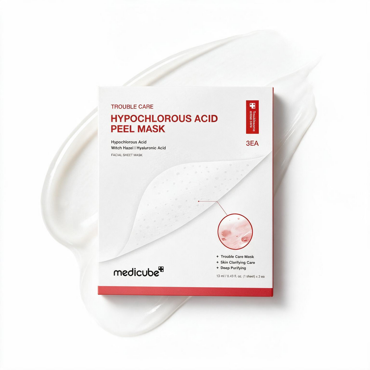 Hypochlorous Acid Peel-Off Sheet Mask | Medicube | 3 unidades