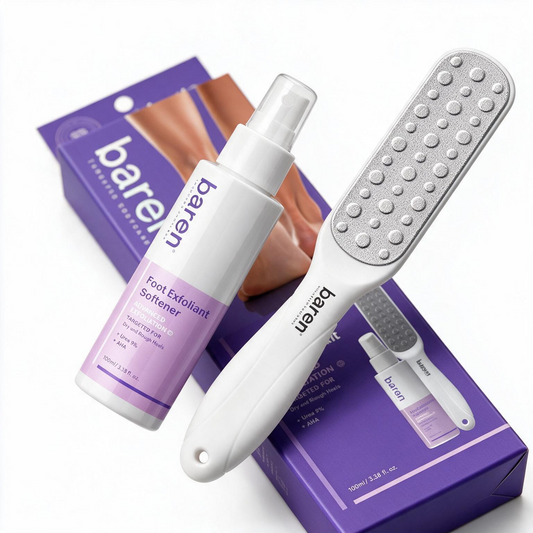 Callus Remover Kit: Foot File + Peeling Spray | baren